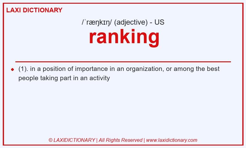 Definition ranking in American English