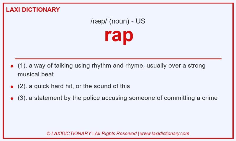Definition rap in American English