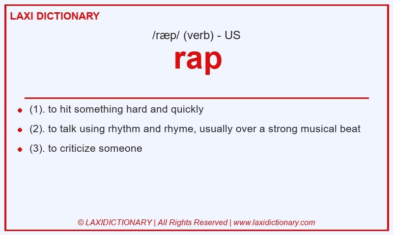 Definition rap in American English