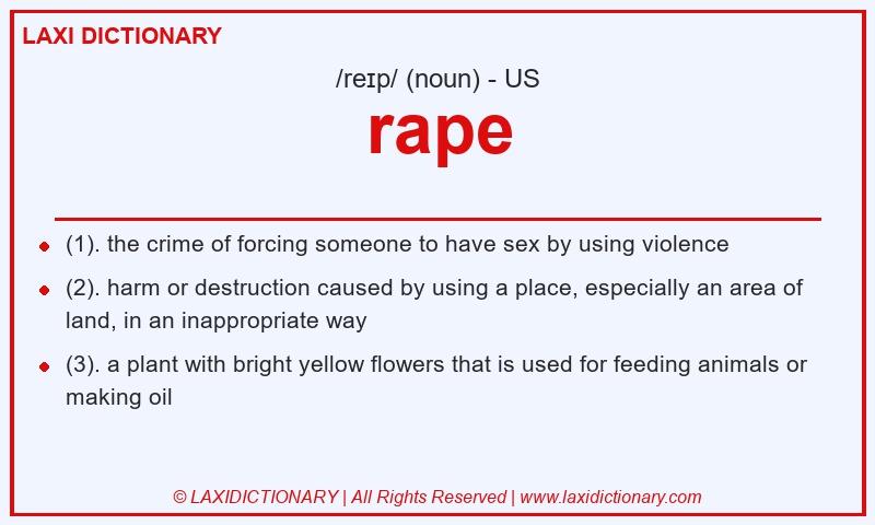 Definition rape in American English