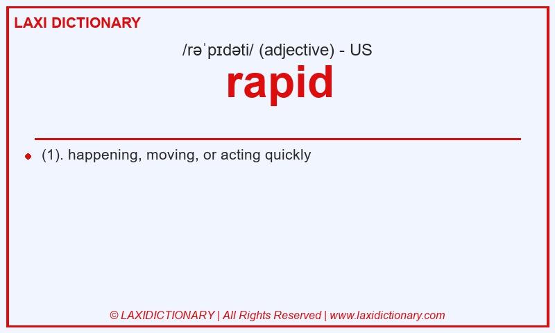 Definition rapid in American English