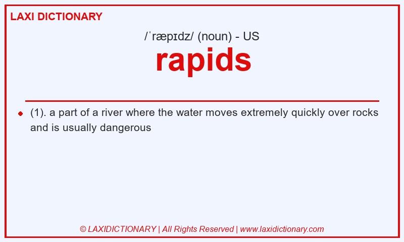 Definition rapids in American English
