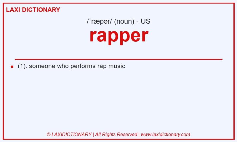 Definition rapper in American English