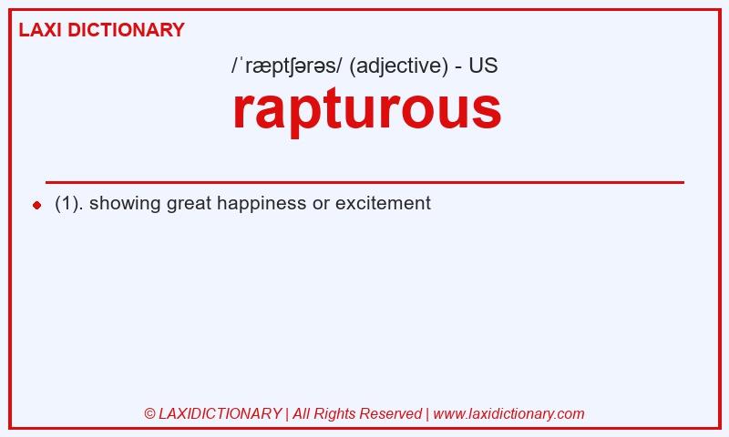 Definition rapturous in American English
