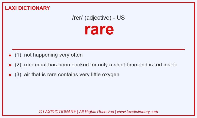 Definition rare in American English