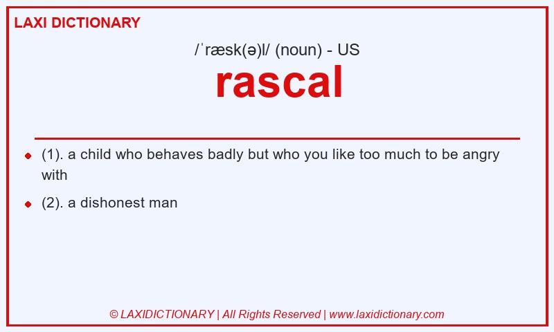 Definition rascal in American English