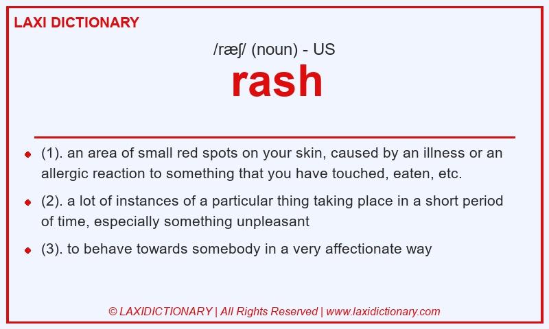 Definition rash in American English