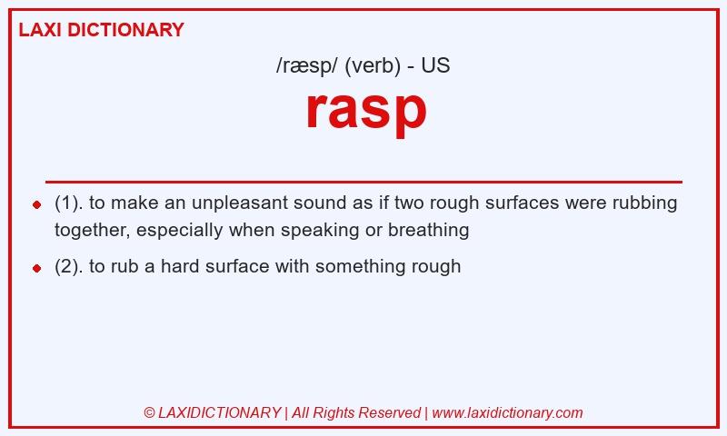 Definition rasp in American English
