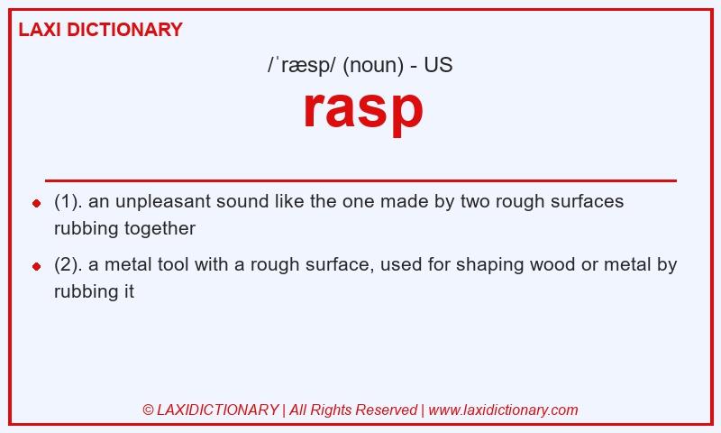 Definition rasp in American English