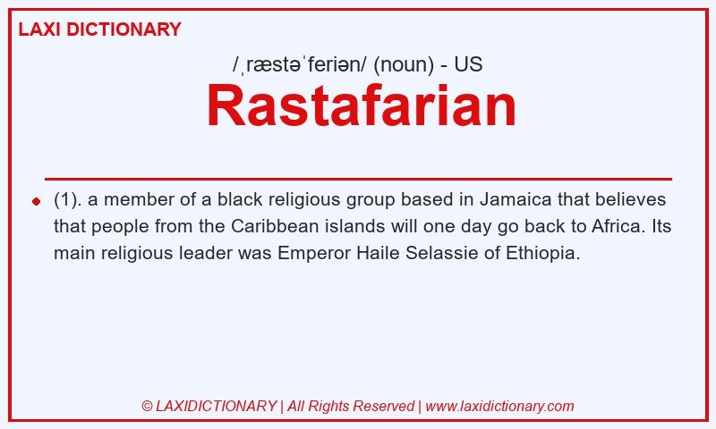 Definition Rastafarian in American English