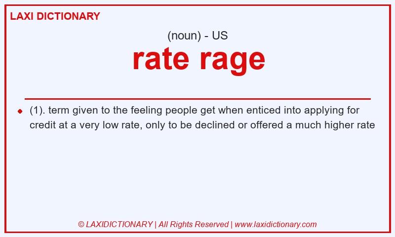 Definition rate rage in American English