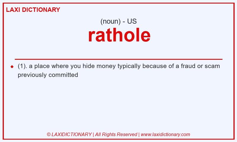 Definition rathole in American English