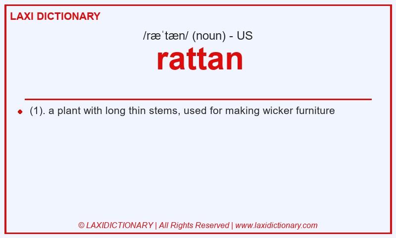 Definition rattan in American English