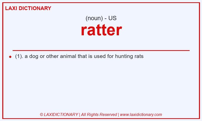 Definition ratter in American English