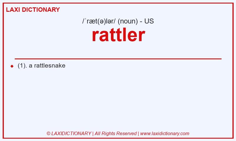 Definition rattler in American English