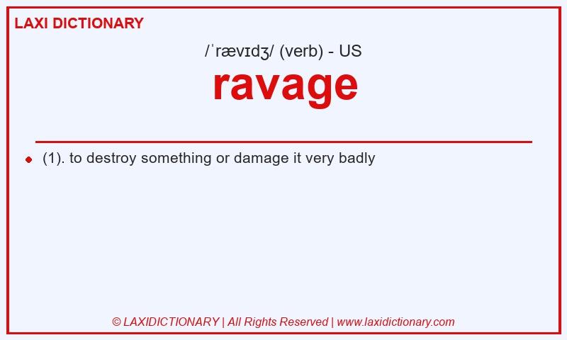 Definition ravage in American English