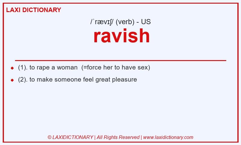 Definition ravish in American English