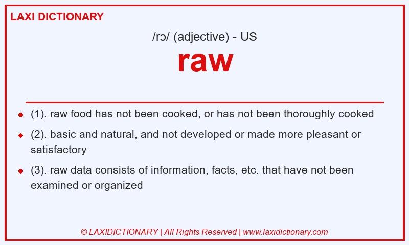 Definition raw in American English
