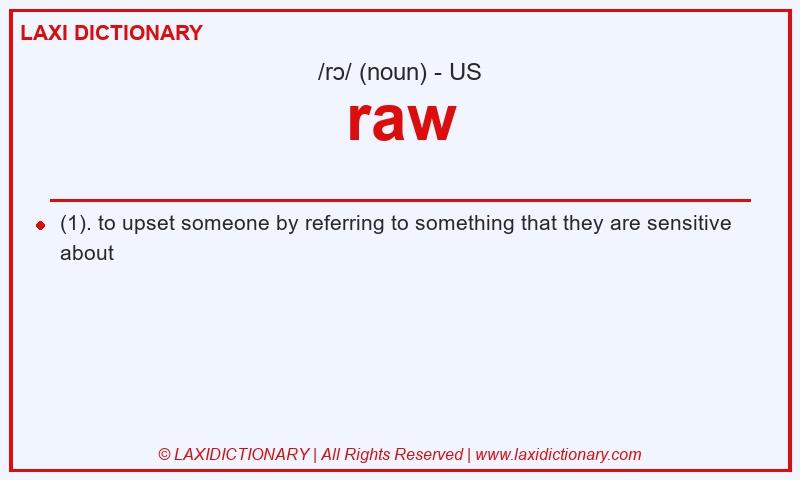 Definition raw in American English