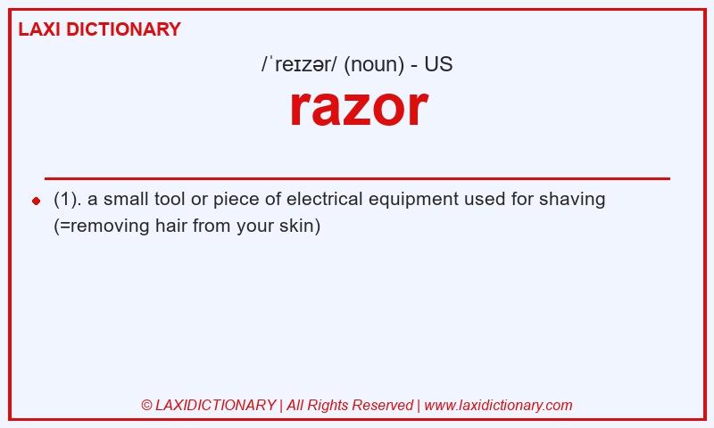 Definition razor in American English