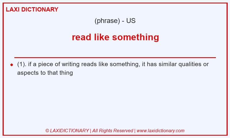Definition read like something in American English