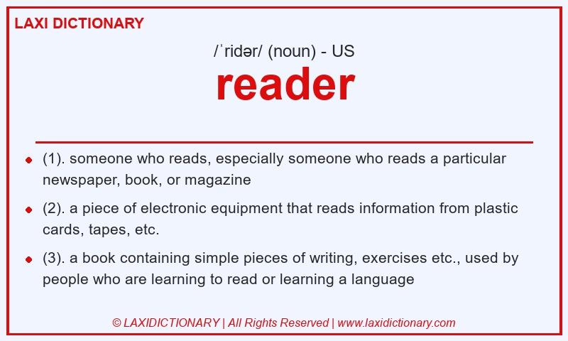 Definition reader in American English