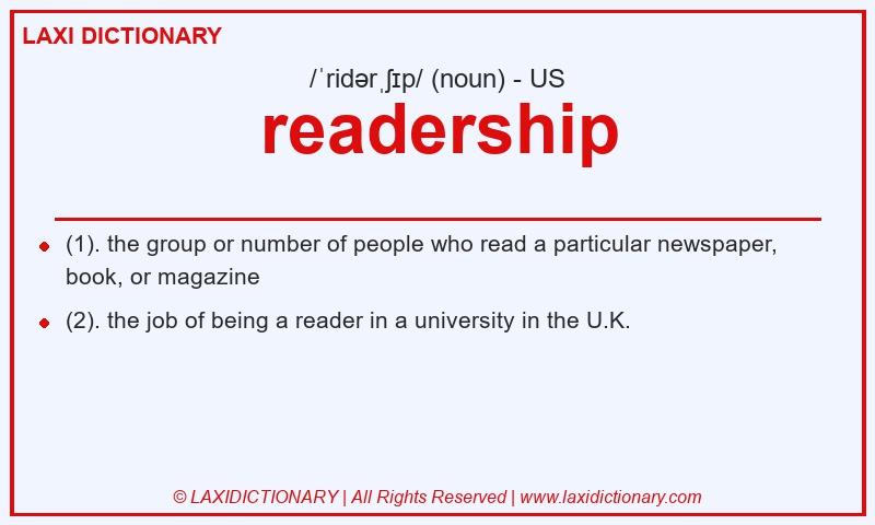 Definition readership in American English