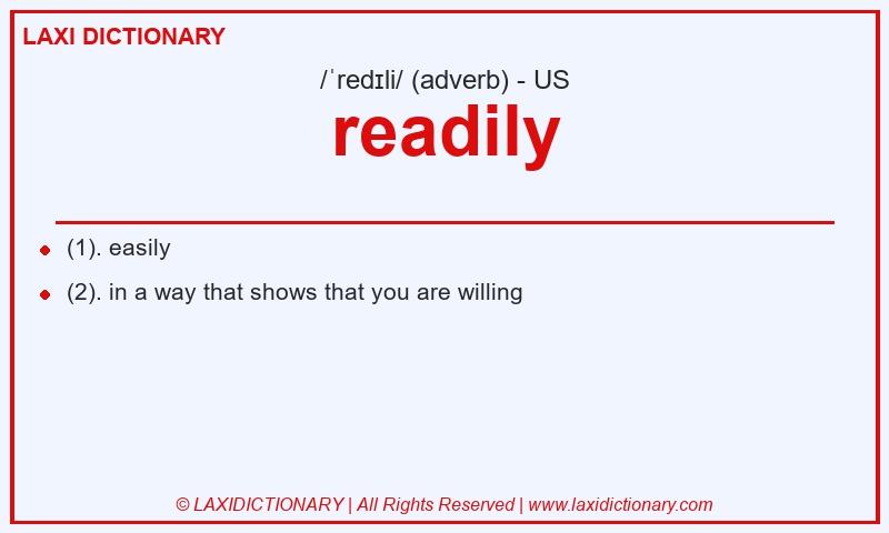 Definition readily in American English
