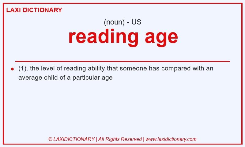 Definition reading age in American English