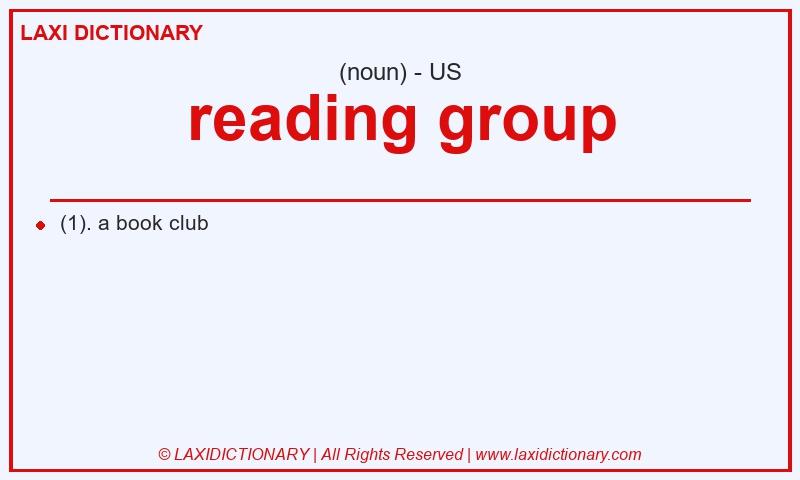 Definition reading group in American English