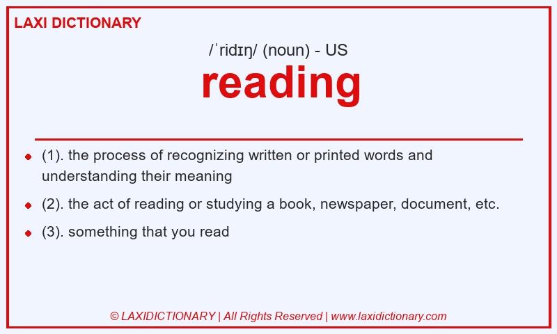 Definition reading in American English