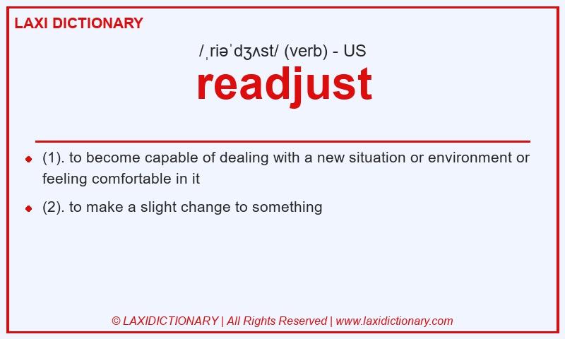 Definition readjust in American English