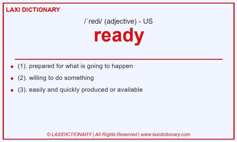 Definition ready in American English