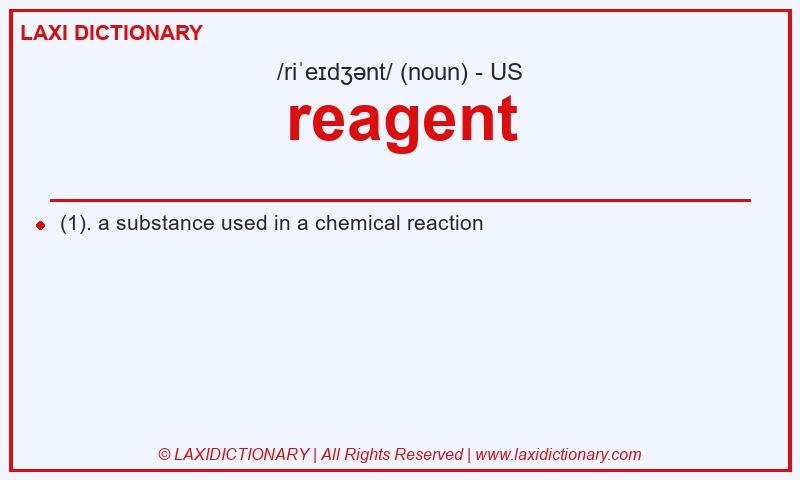 Definition reagent in American English