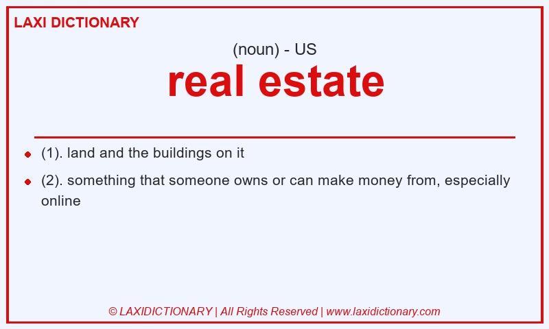 Definition real estate in American English