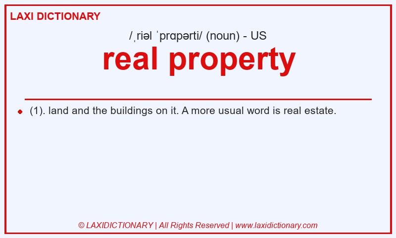 Definition real property in American English