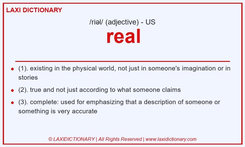 Definition real in American English