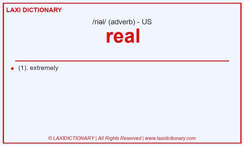 Definition real in American English
