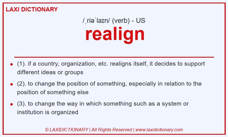 Definition realign in American English