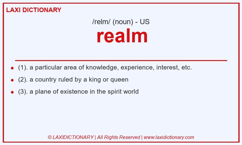 Definition realm in American English