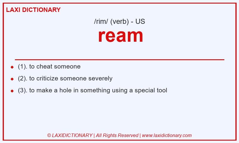 Definition ream in American English
