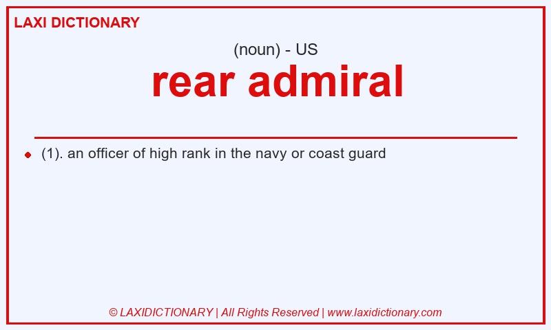 Definition rear admiral in American English