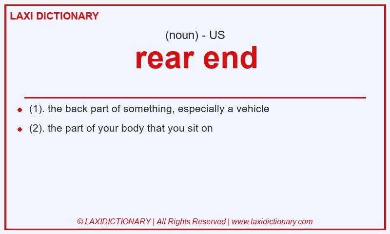 Definition rear end in American English