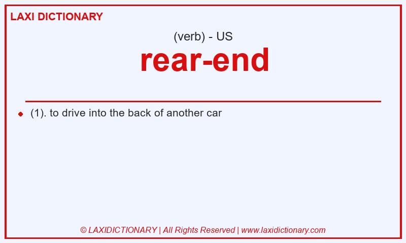 Definition rear-end in American English
