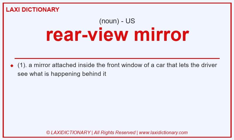 Definition rear-view mirror in American English