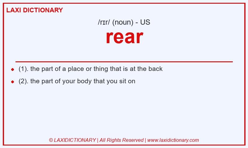 Definition rear in American English