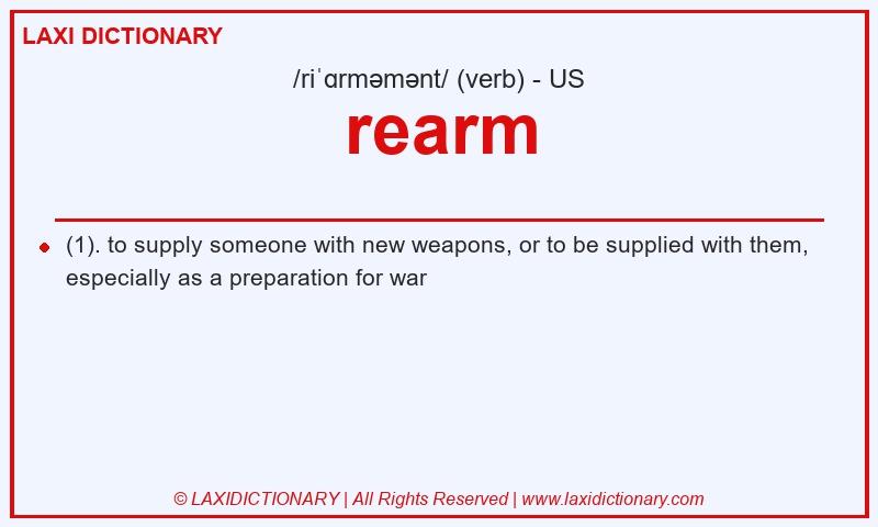 Definition rearm in American English
