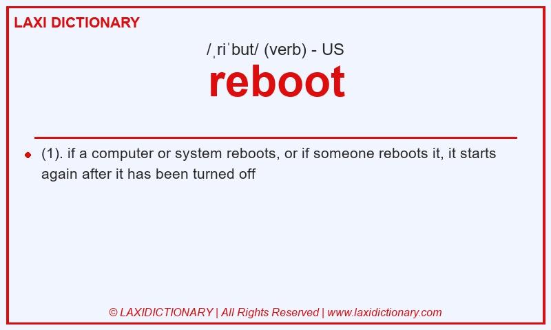 Definition reboot in American English
