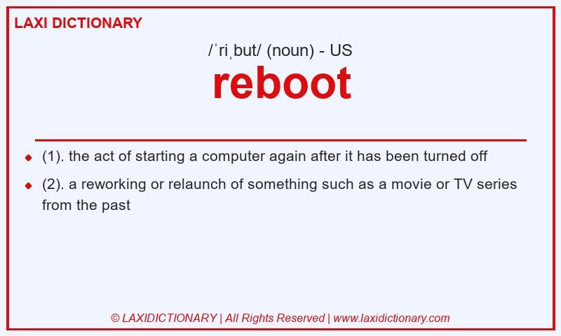 Definition reboot in American English