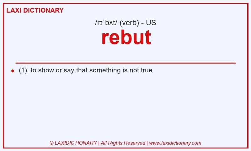 Definition rebut in American English
